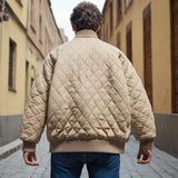 Men Jacket Vintage Baseball Collar Cotton Jacket