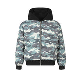 Unisex Down Jacket Winter Hooded Sweater Double-Sided Padded Jacket Men
