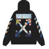 Off OW White Hoodie Monet oil paintings