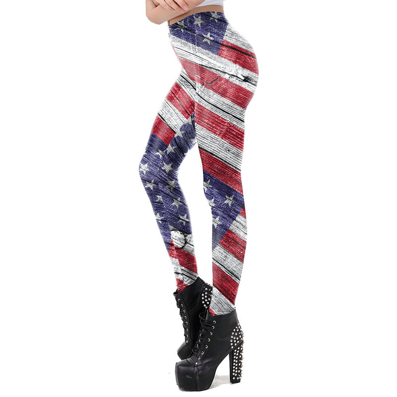 Women's National Flag Day Leggings Printed Leggings