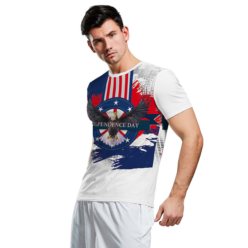 National Flag Day T Shirts Summer Menswear Independence Day Printed Casual T-shirt
