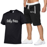 Sally Face T Shirts Adventure Puzzle Series Men's and Women's Casual Short-Sleeved Casual Sports Suit
