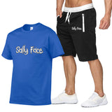 Sally Face T Shirts Adventure Puzzle Series Men's and Women's Casual Short-Sleeved Casual Sports Suit