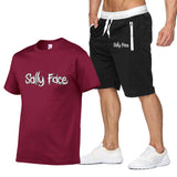 Sally Face T Shirts Adventure Puzzle Series Men's and Women's Casual Short-Sleeved Casual Sports Suit