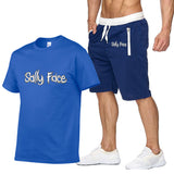 Sally Face T Shirts Adventure Puzzle Series Men's and Women's Casual Short-Sleeved Casual Sports Suit