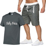 Sally Face T Shirts Adventure Puzzle Series Men's and Women's Casual Short-Sleeved Casual Sports Suit