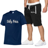 Sally Face T Shirts Adventure Puzzle Series Men's and Women's Casual Short-Sleeved Casual Sports Suit