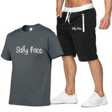 Sally Face T Shirts Adventure Puzzle Series Men's and Women's Casual Short-Sleeved Casual Sports Suit