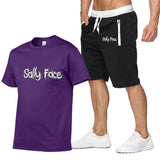 Sally Face T Shirts Adventure Puzzle Series Men's and Women's Casual Short-Sleeved Casual Sports Suit
