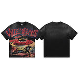 Vally men's short-sleeve t-shirt - washed, streetwear print, european & american style
