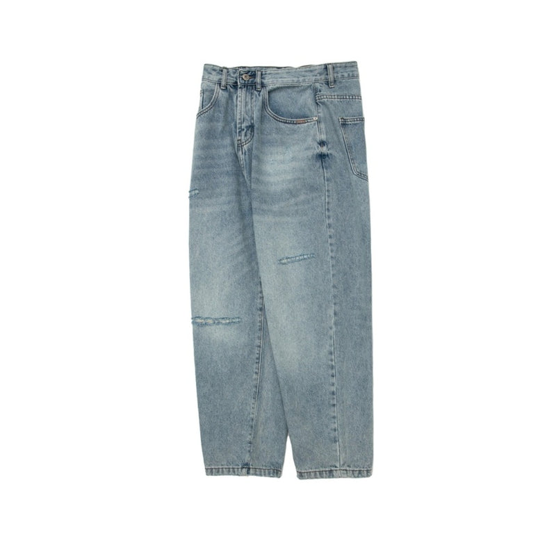 Unisex Jeans Men's Pants Water Washed Hole