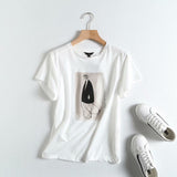 Women T-Shirt Printed Short-Sleeved T-shirt Women's T-shirt Loose