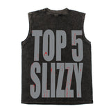 Hip hop tank top american retro python statue of liberty printing washed and distressed niche style loose vest