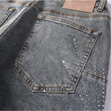 Purple Brand Denim Shorts rhinestone