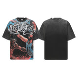 Vale forever american washed t-shirt - men's hip hop print, 100% cotton