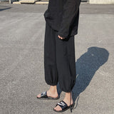 Men Sweatpants Cotton Linen Pants Men's Loose Straight All-Matching Summer