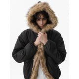 Unisex Down Jacket Winter Plush Collar