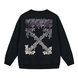 Off OW White Sweatshirt BLAKC dissolved water droplets