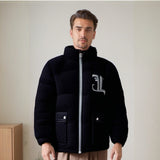 Men Jacket Vintage Stand-up Collar Cotton-Padded Clothes Men's Winter