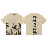 Men's t-shirt with rhinestone print, 100% cotton, american vintage style