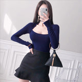 Women Long Sleeve Shirt Women Slimming Long-Sleeved T-shirt Women's Clothing