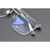 CHH Chrome Hearts Glasses fashion pure titanium dragon pattern carved half frame glasses