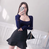 Women Long Sleeve Shirt Women Slimming Long-Sleeved T-shirt Women's Clothing