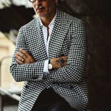 Men Suits Vests All-Matching Slim Fit Plaid Leisure Suit Men