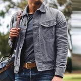 Men Jack Men's Casual Trend Cardigan Jacket Coat