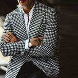 Men Suits Vests All-Matching Slim Fit Plaid Leisure Suit Men