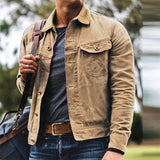 Men Jack Men's Casual Trend Cardigan Jacket Coat