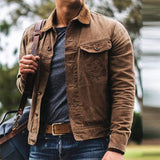 Men Jack Men's Casual Trend Cardigan Jacket Coat