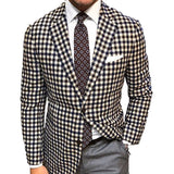 Men's Suits Vests Men's Suit Coat Plaid Casual Top