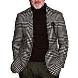 Men's Suits Vests Men's Casual Suit Top Single-Breasted Slim Plaid