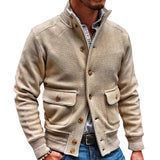 Men Jack Jacket Men Stand Collar Casual Jacket