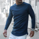 Men T Shirt Sweater Korean Style Long Sleeve Pullover Sweater for Men