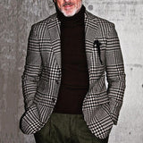 Men's Suits Vests Men's Casual Suit Top Single-Breasted Slim Plaid