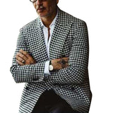 Men Suits Vests All-Matching Slim Fit Plaid Leisure Suit Men