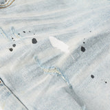 Purple Brand Denim Shorts High Street Hole Paint Spot