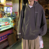 Men Hoodie Sweater Men's Hooded Zipper Hong Kong Style Casual Autumn
