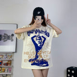 HS T Shirt Yoga Girl Print Casual Loose