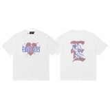 Men's t-shirt with rhinestone print, 100% cotton, american vintage style