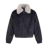 Unisex Down Jacket Men's Winter Fur Collar Old Money Wind Padded Jacket