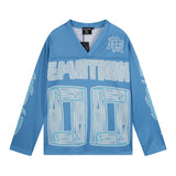 Long-sleeve t-shirt for men - rhinestone print, 100% cotton, hip-hop streetwear