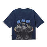 Bkys hot diamond washed pure cotton direct injection printed t-shirt g