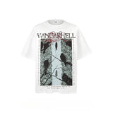 American vintage street T-shirt retro men's loose half sleeve