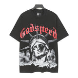 Godspeed men's youth t-shirt - short sleeve, washed print, 100% cotton, american retro style