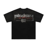 Washed duaa vintage printed cotton t-shirt g