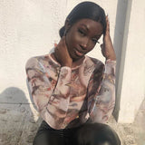 Women Jumpsuit Women's Summer Butterfly Print round Neck Long Sleeve Jumpsuit