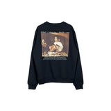 Off OW White Sweatshirt  Oil Painting Girl playing the piano